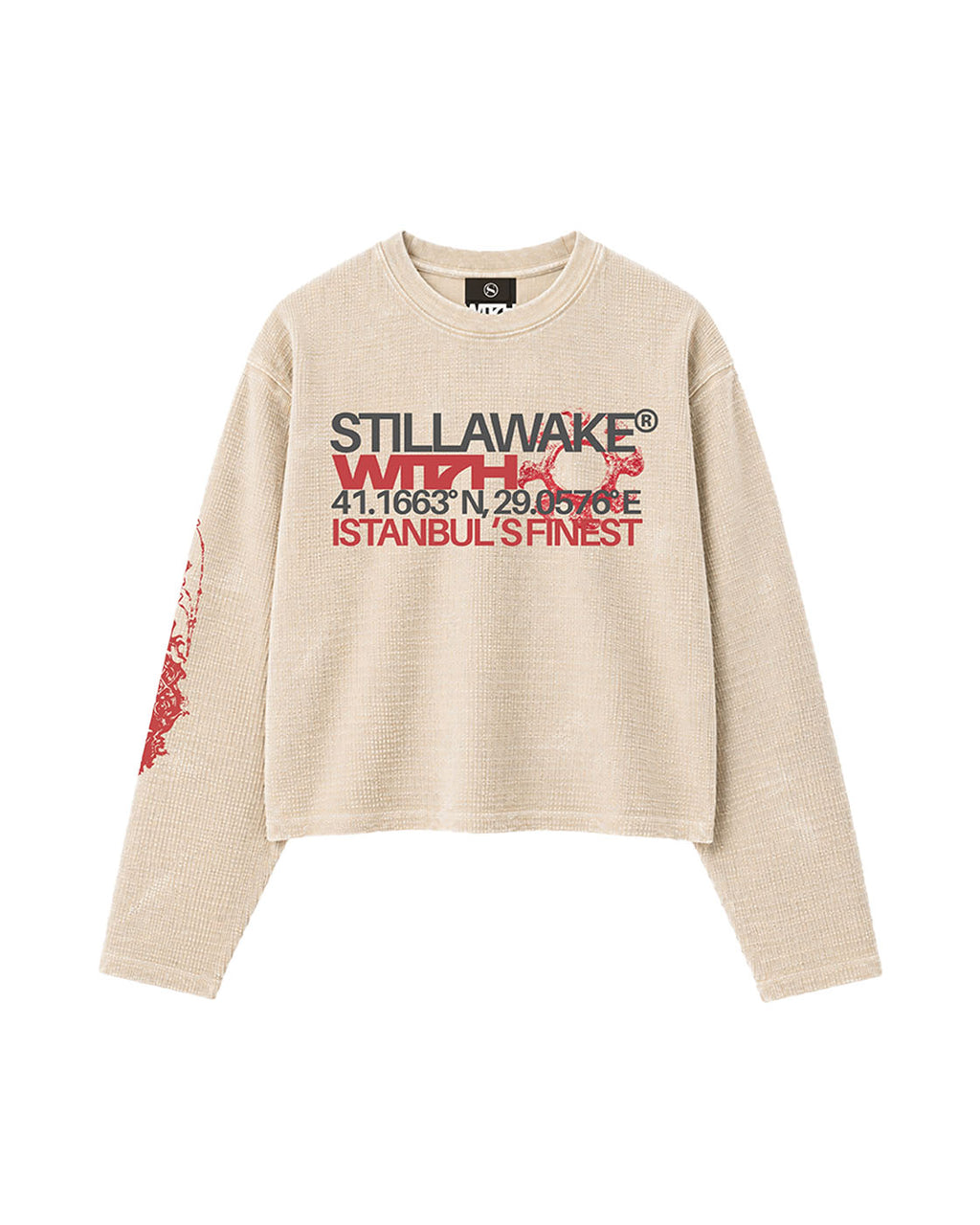 WITTH x STILLAWAKE Ecru ISTNBL’S FNST Longsleeve — front view