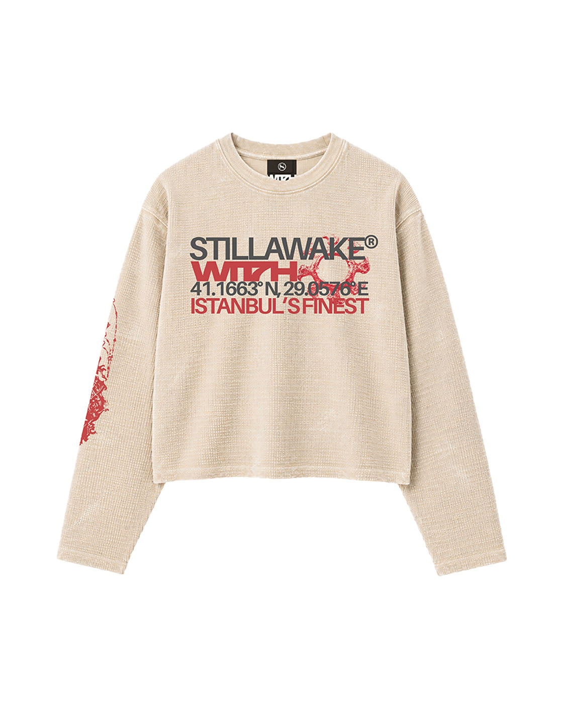 WITTH x STILLAWAKE Ecru ISTNBL’S FNST Longsleeve — front view