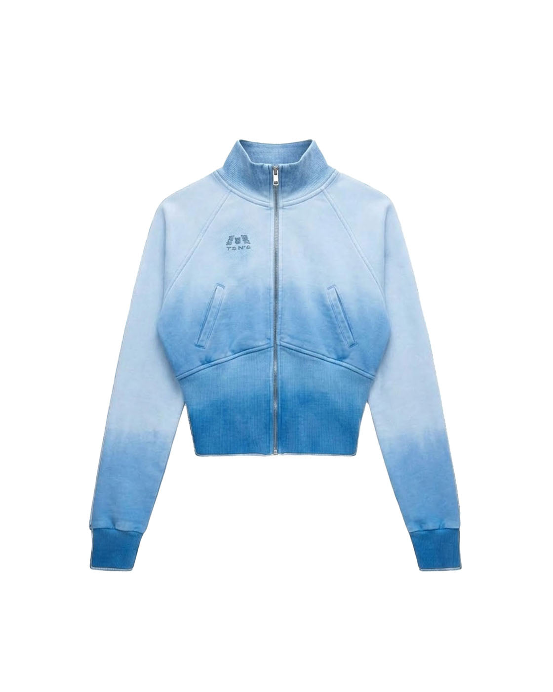 WITTH x Deja Blue Corset Zip Up — front view