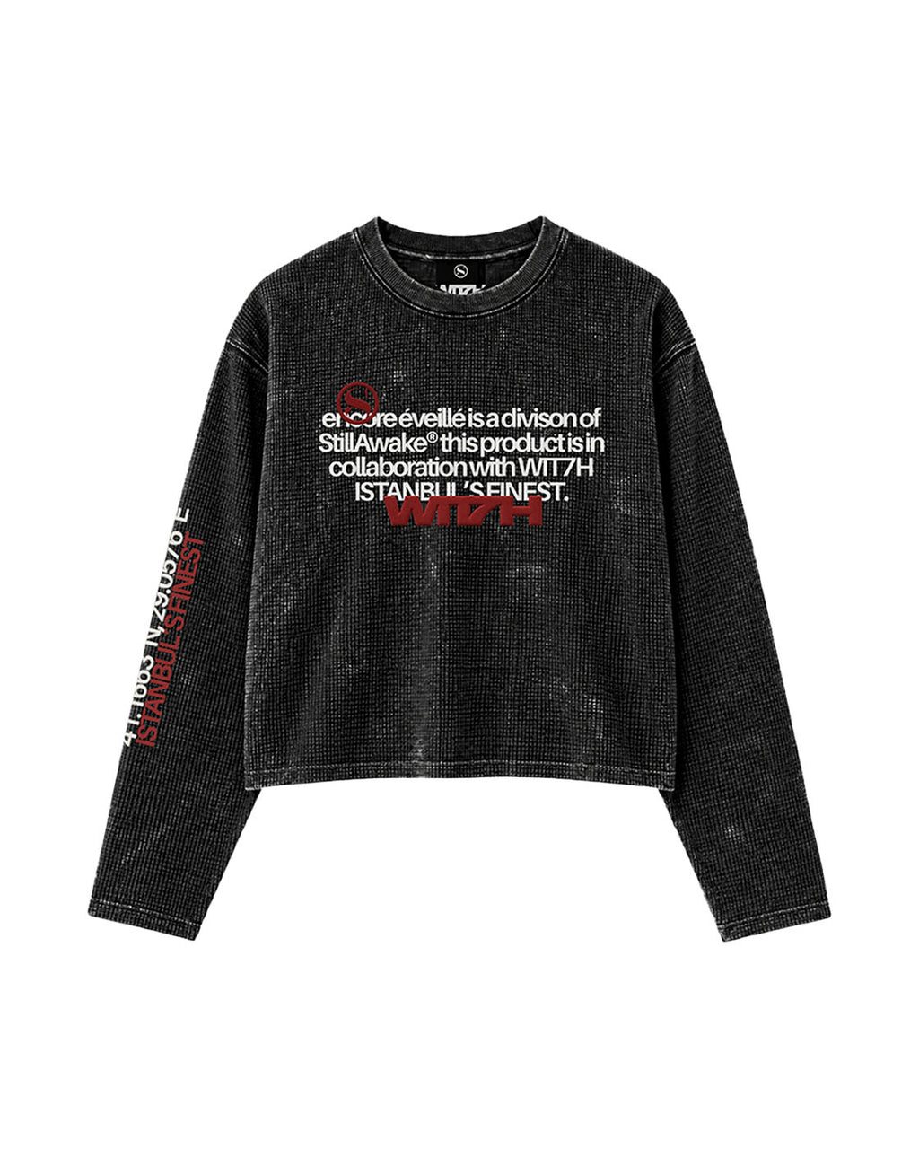 WITTH x STILLAWAKE Anthracite ISTNBL’S FNST Longsleeve — front view