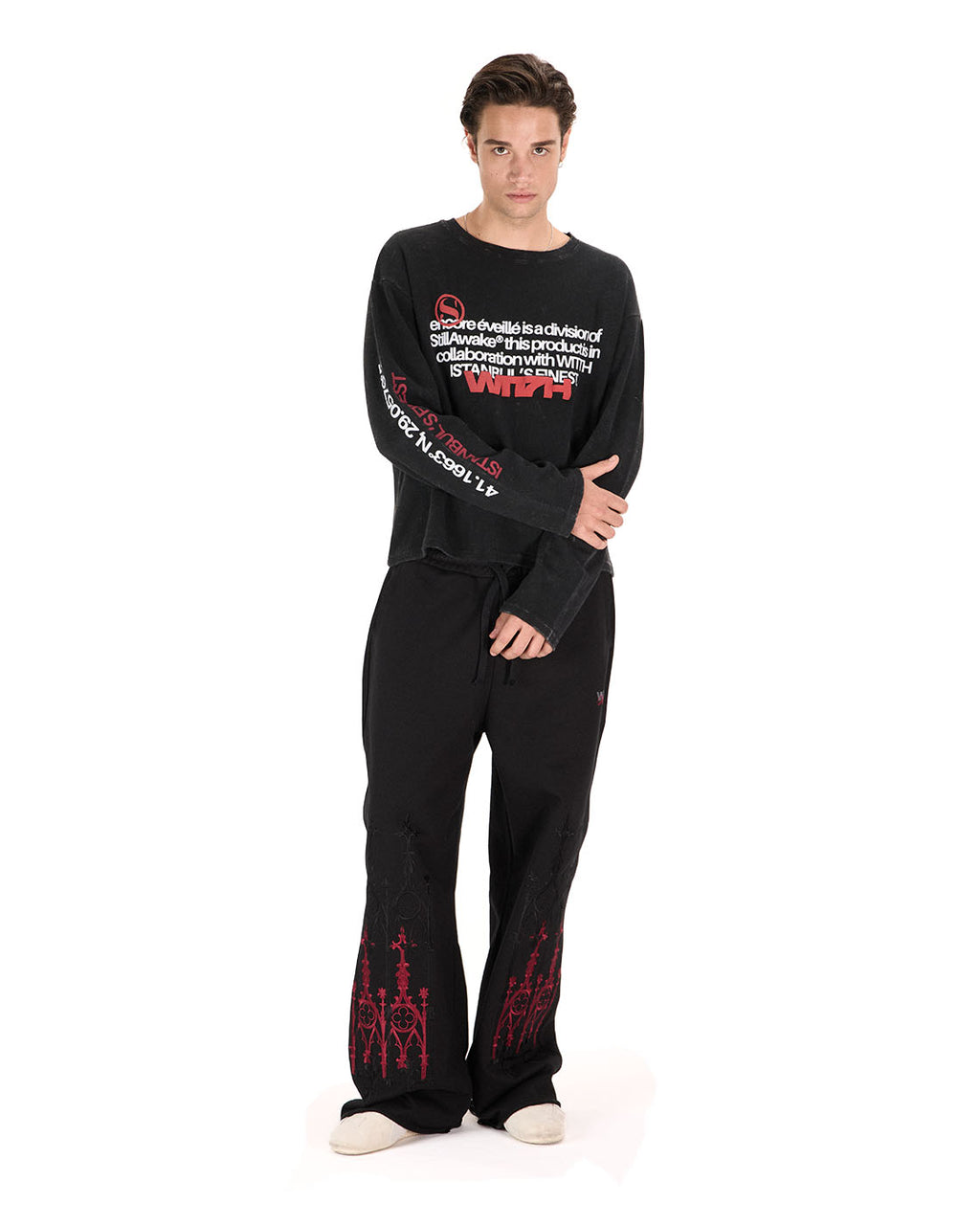 WITTH x STILLAWAKE Anthracite ISTNBL’S FNST Longsleeve — product photo