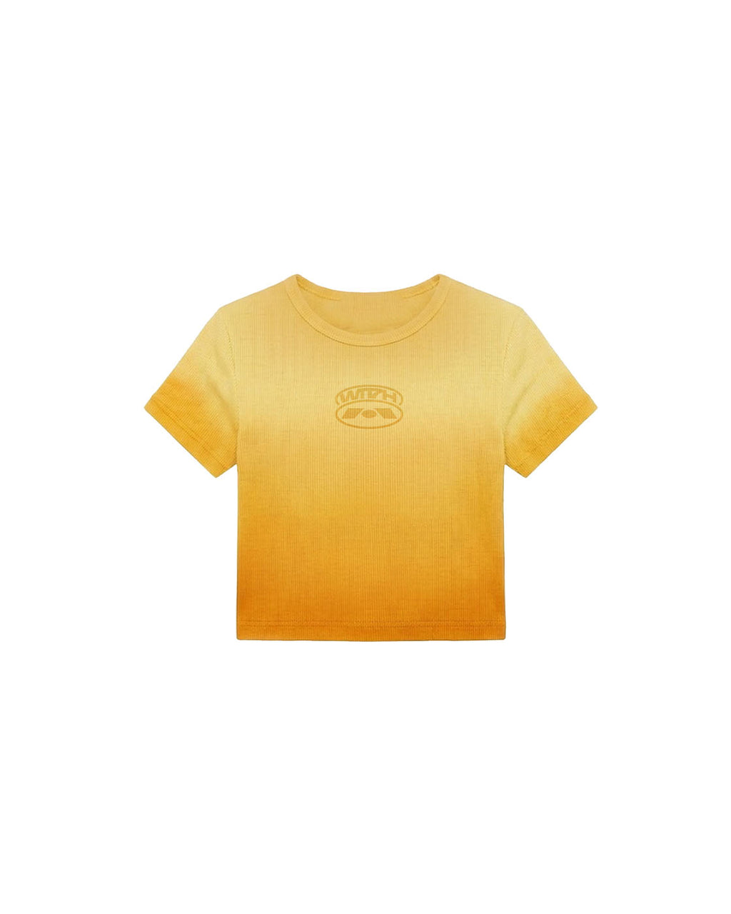 WITTH x Deja Yellow Baby Tee — front view