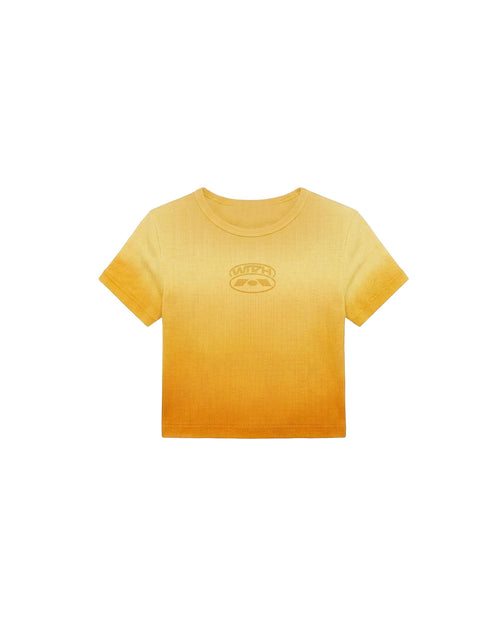 WITTH x Deja Yellow Baby Tee — front view