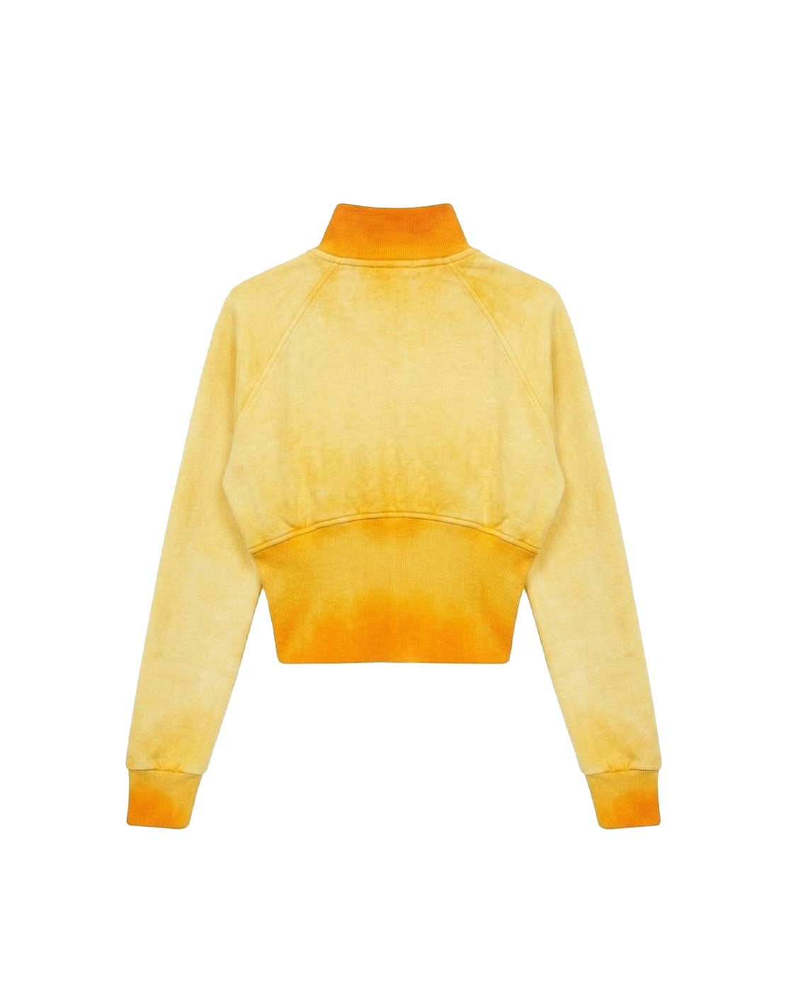 WITTH x Deja Yellow Corset Zip Up — back view