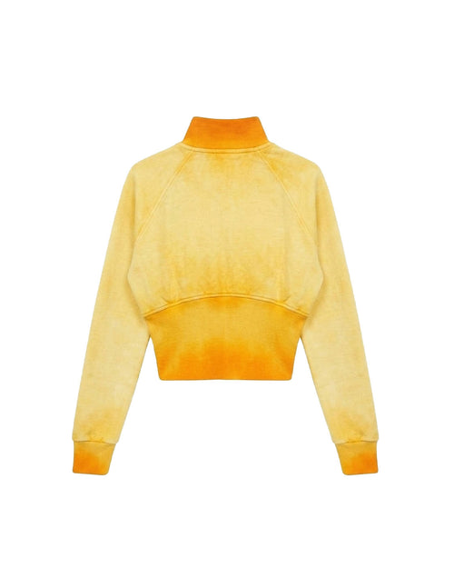 WITTH x Deja Yellow Corset Zip Up — back view