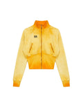 WITTH x Deja Yellow Corset Zip Up — front view