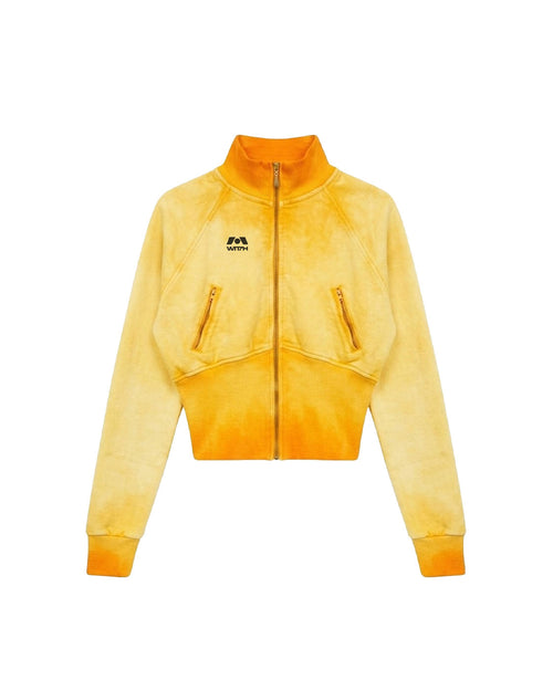 WITTH x Deja Yellow Corset Zip Up — front view