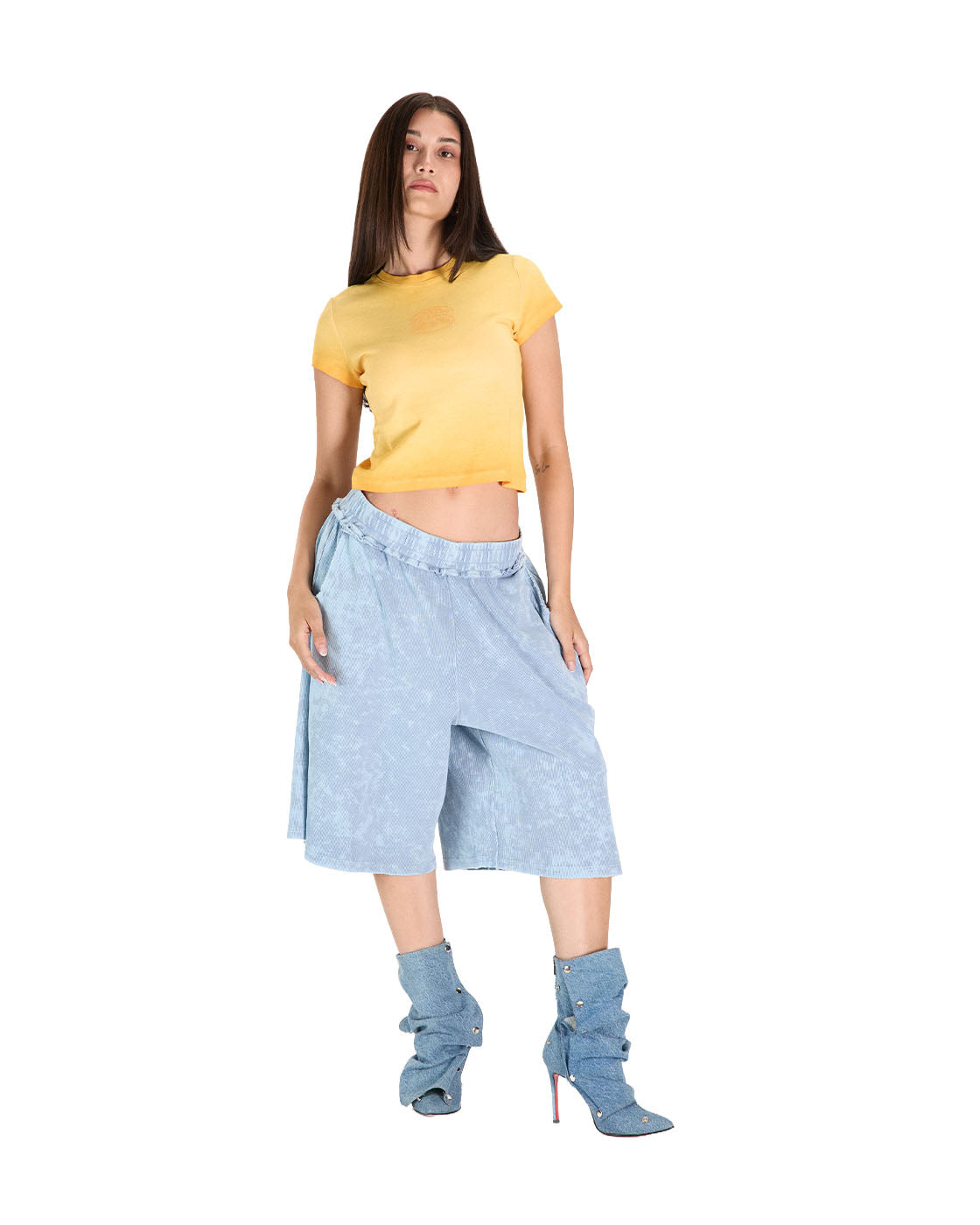 WITTH x Deja Yellow Baby Tee — product photo