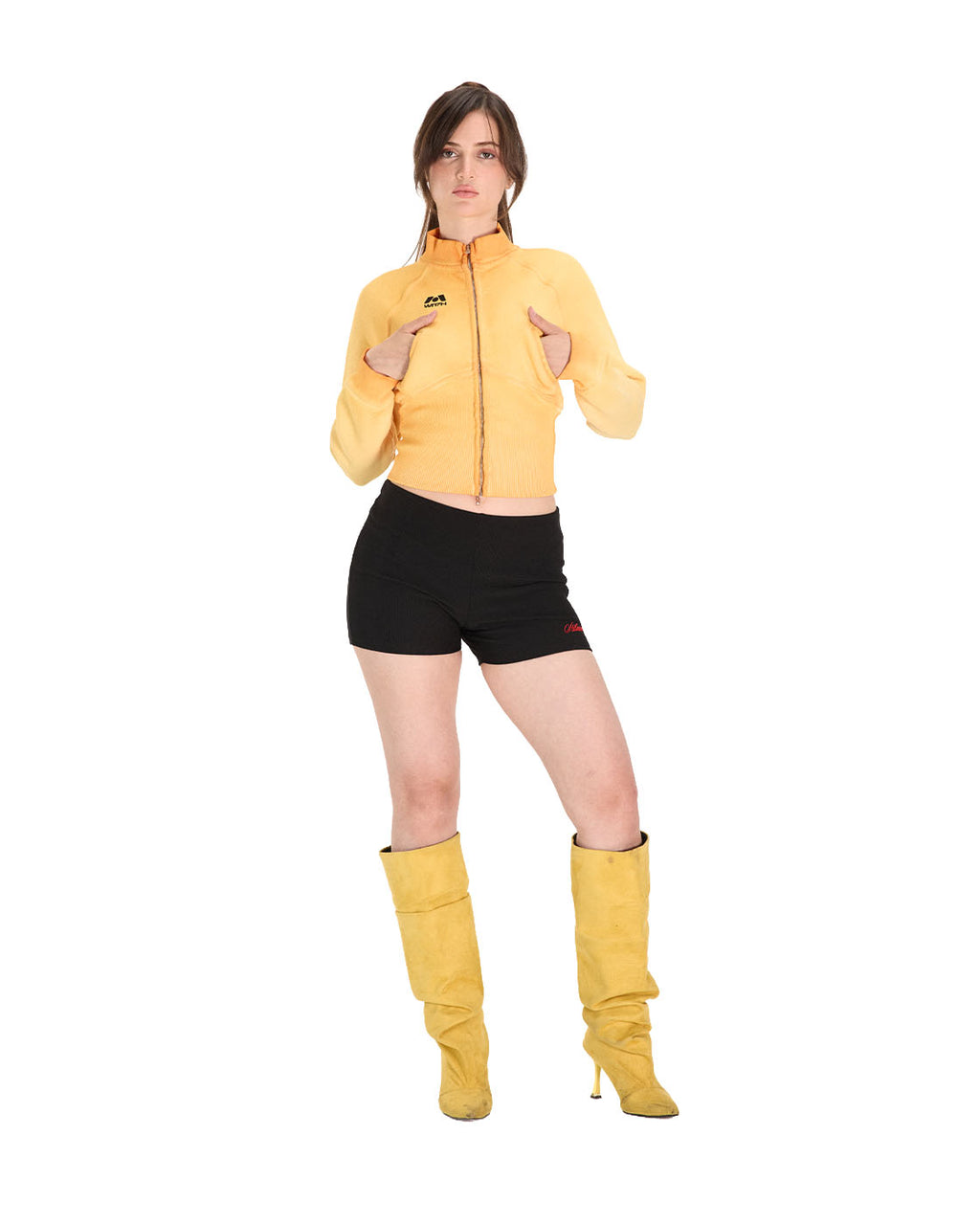 WITTH x Deja Yellow Corset Zip Up — product photo