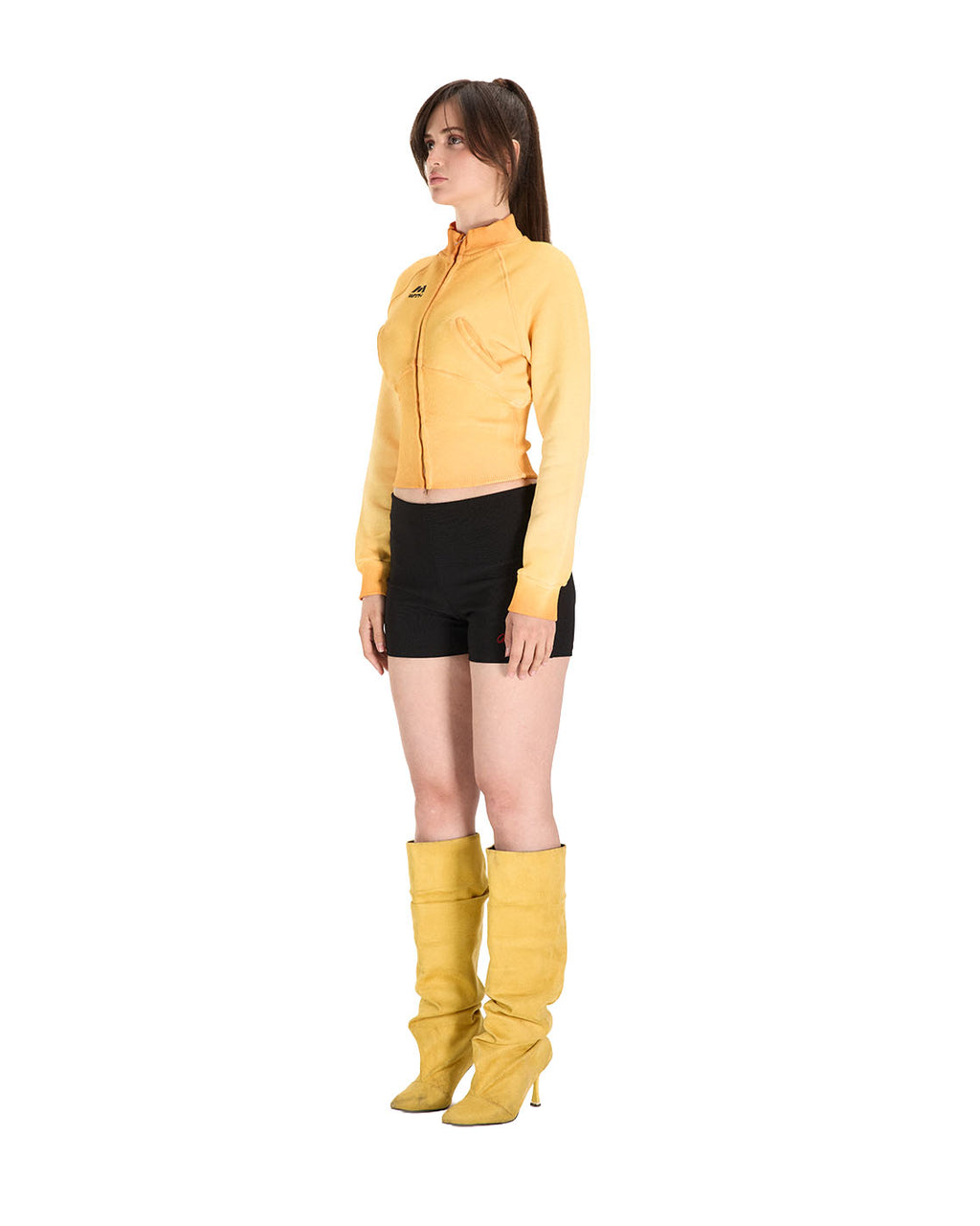 WITTH x Deja Yellow Corset Zip Up — product photo
